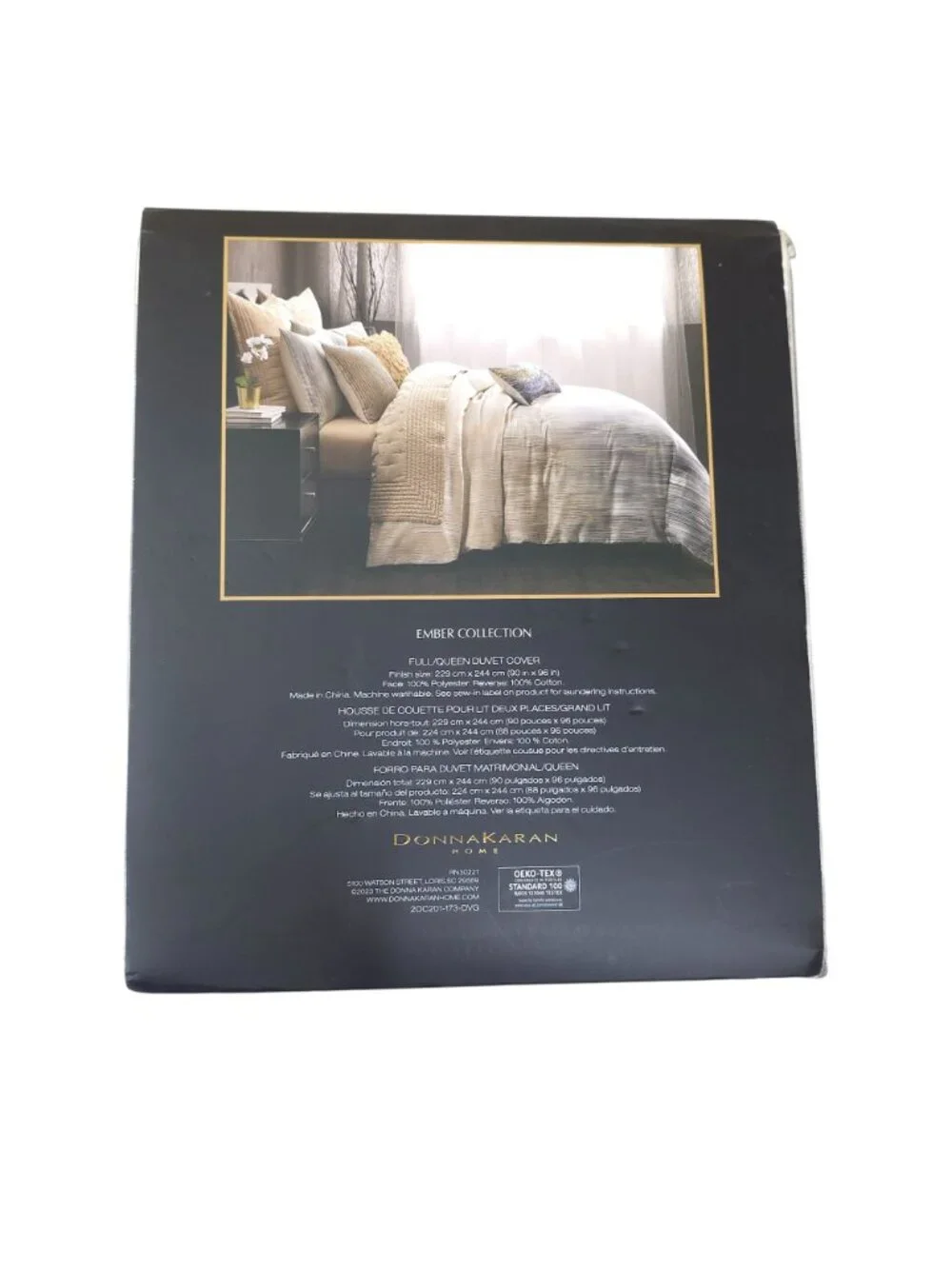 Donna Karan Home Ember Collection Full/Queen Duvet Cover & 1 Standard/Queen Sham